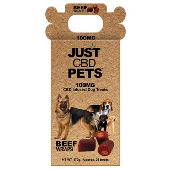 Just CBD 100 MG Beef Wraps Dog Treats